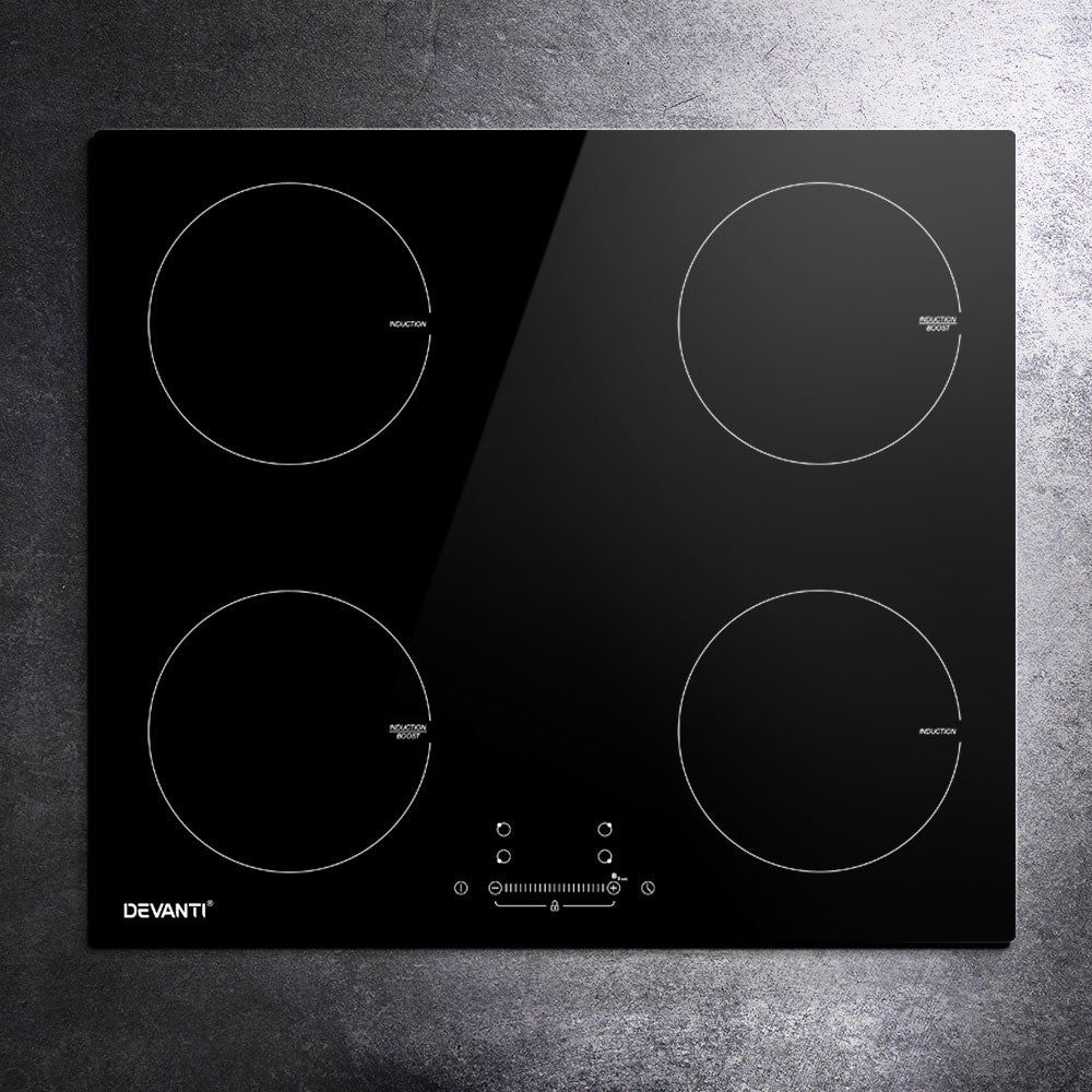 60cm Electric Induction Cooktop with 4 Ceramic Zones - Fast & Energy Efficient Stove for Home, Kitchen, Restaurant & Commercial Use