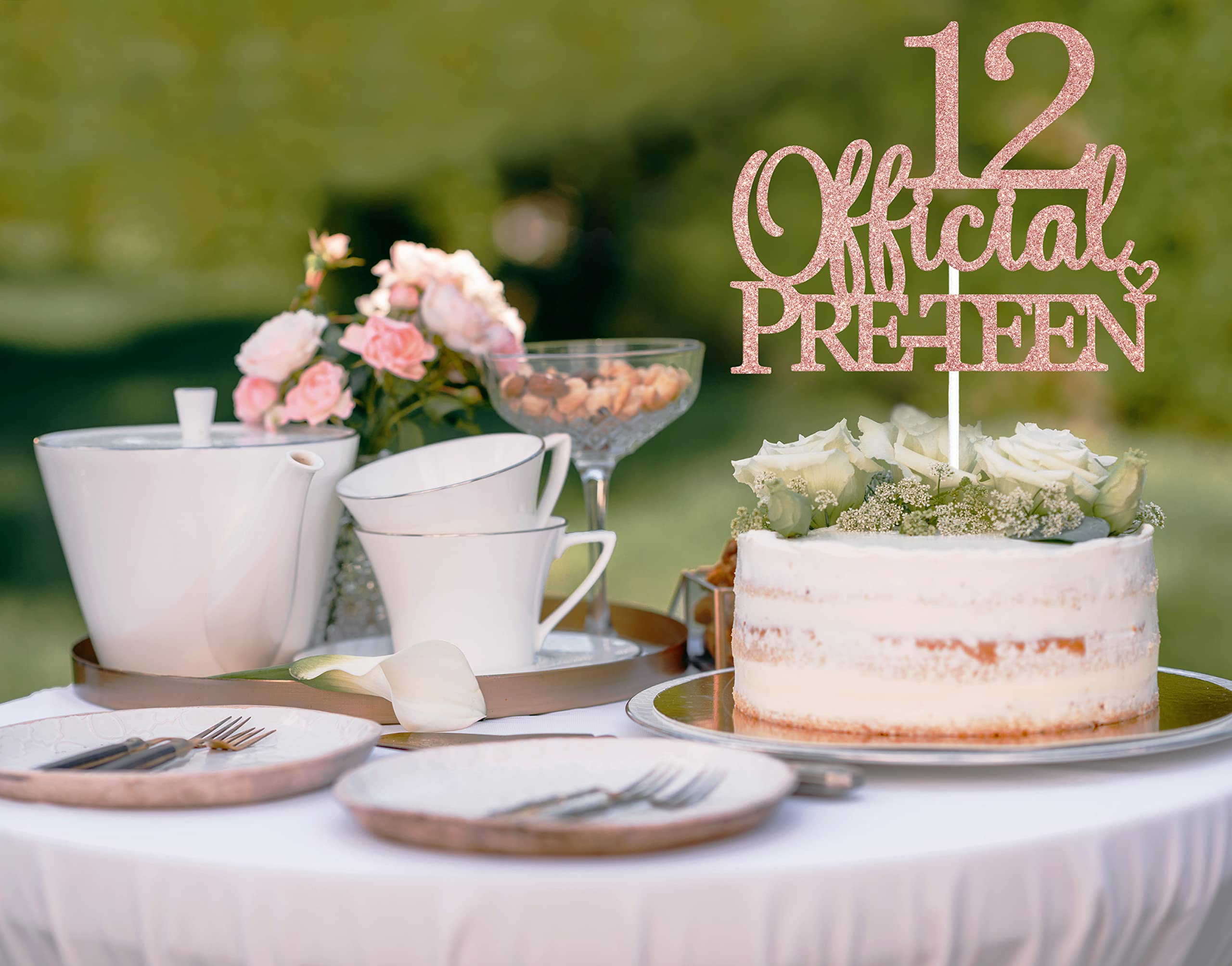 Official 12th Birthday Cake Topper - Happy 12th Birthday Cake Decorations - Rose Gold '12 & Fabulous' Party Decor - Cheers to 12 Years Cake Topper for Pre-Teens | Perfect for Birthday Cakes, Cupcakes & Party Desserts