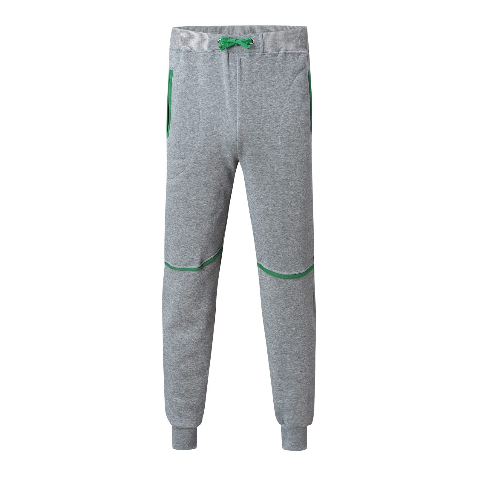 Men's Cropped Casual Trousers - Solid Color Contrast Lace-Up Sports Pants for Autumn | Perfect for Gym, Running & Streetwear Fashion