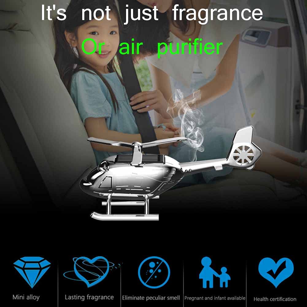 Zcargel Solar Helicopter Aromatherapy Car Freshener - Eco-Friendly Dashboard Decor & Air Diffuser for Cars, Offices, and Home Spaces | Perfect Gift for Car Enthusiasts