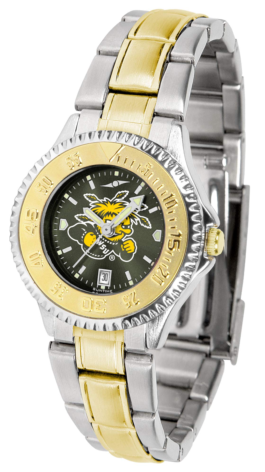 Wichita State Shockers Competitor Two-Tone Anodized Chrome Women's Watch - Perfect for Game Day, Sports Events & Casual Wear