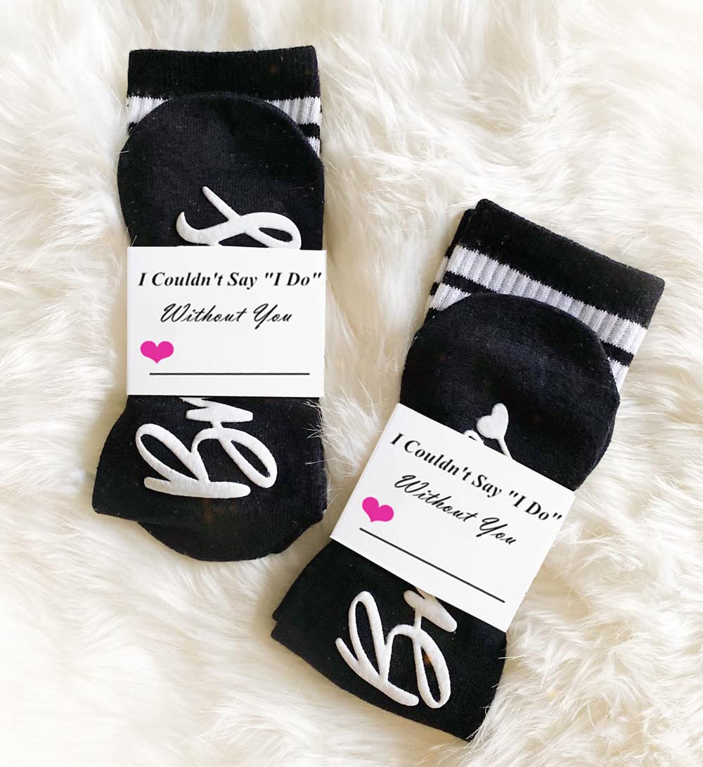 Bridesmaid Gifts - Fuzzy Socks for Bachelorette Party & Wedding Favors - Cozy & Cute