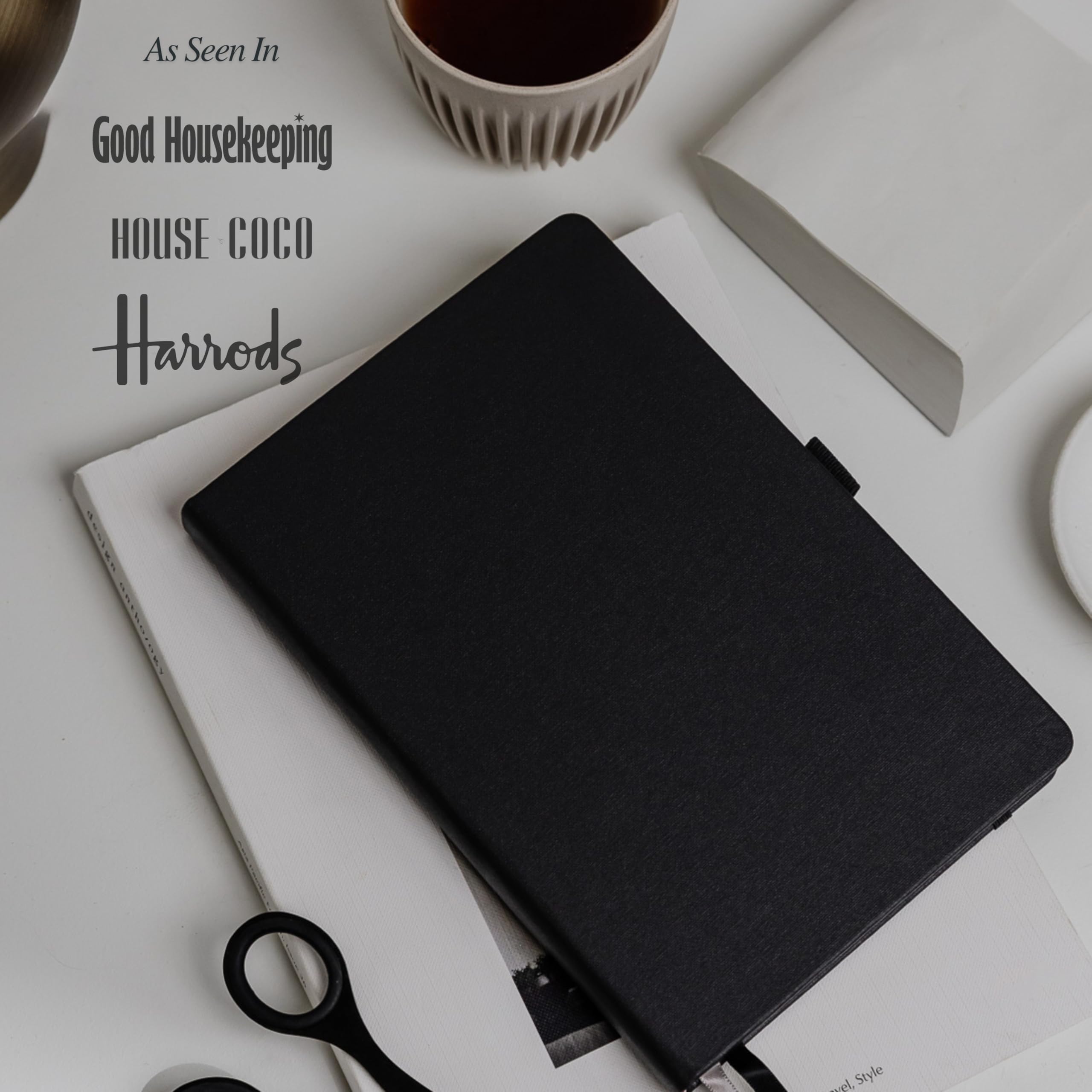 **Scribble & Dot® 2025-2026 Daily, Weekly & Monthly Planner – A5 Hardcover Goal-Setting Productivity Planner (Black) – Perfect for Work, School & Personal Organization – Start Anytime**