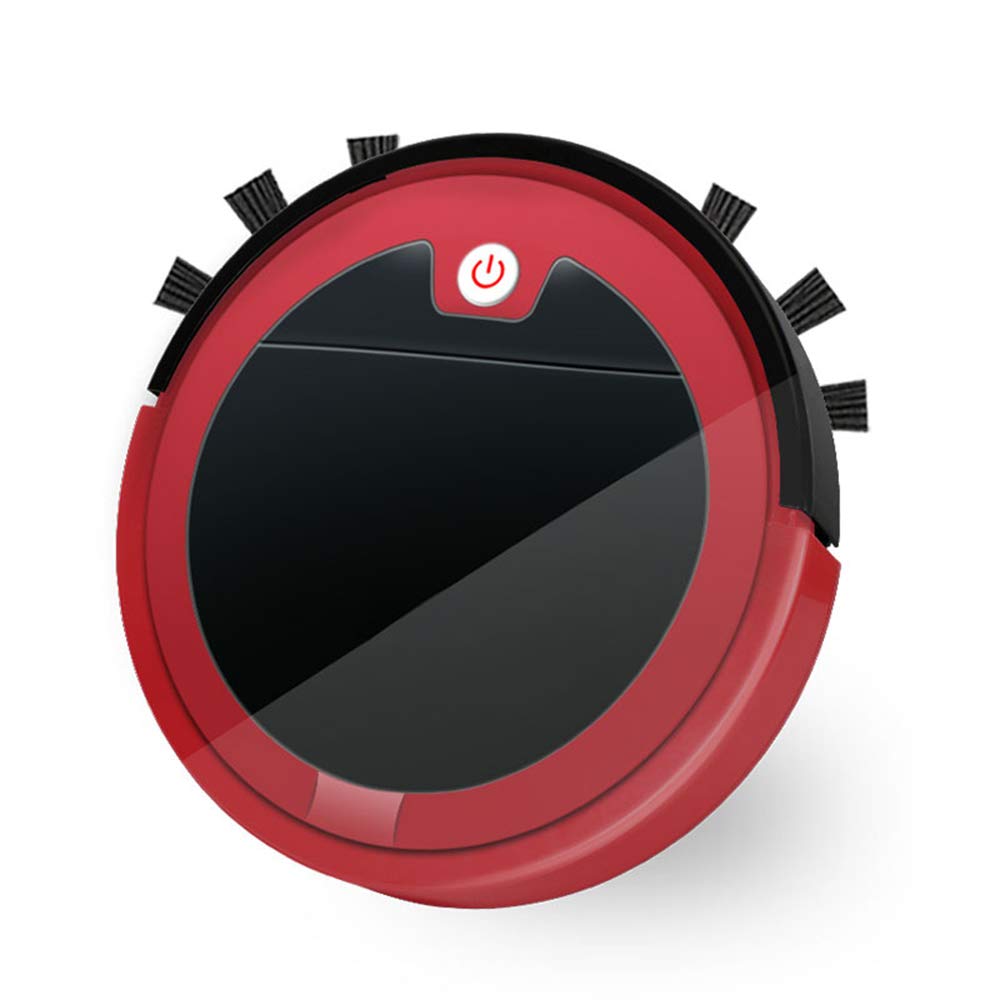 MN1 Robot Vacuum Cleaner with 2800Pa Strong Suction - Ultra Thin & Quiet - 90 Min Runtime - Ideal for Pet Hair, Hard Floors & Medium-Pile Carpets (Red) - Perfect for Daily Home Cleaning & Pet Owners
