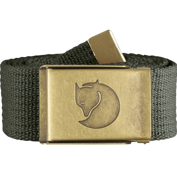 Fjallraven Canvas Brass Belt 4cm - Durable Unisex Waist Belt for Outdoor Adventures & Casual Wear | Hiking, Travel & Everyday Use