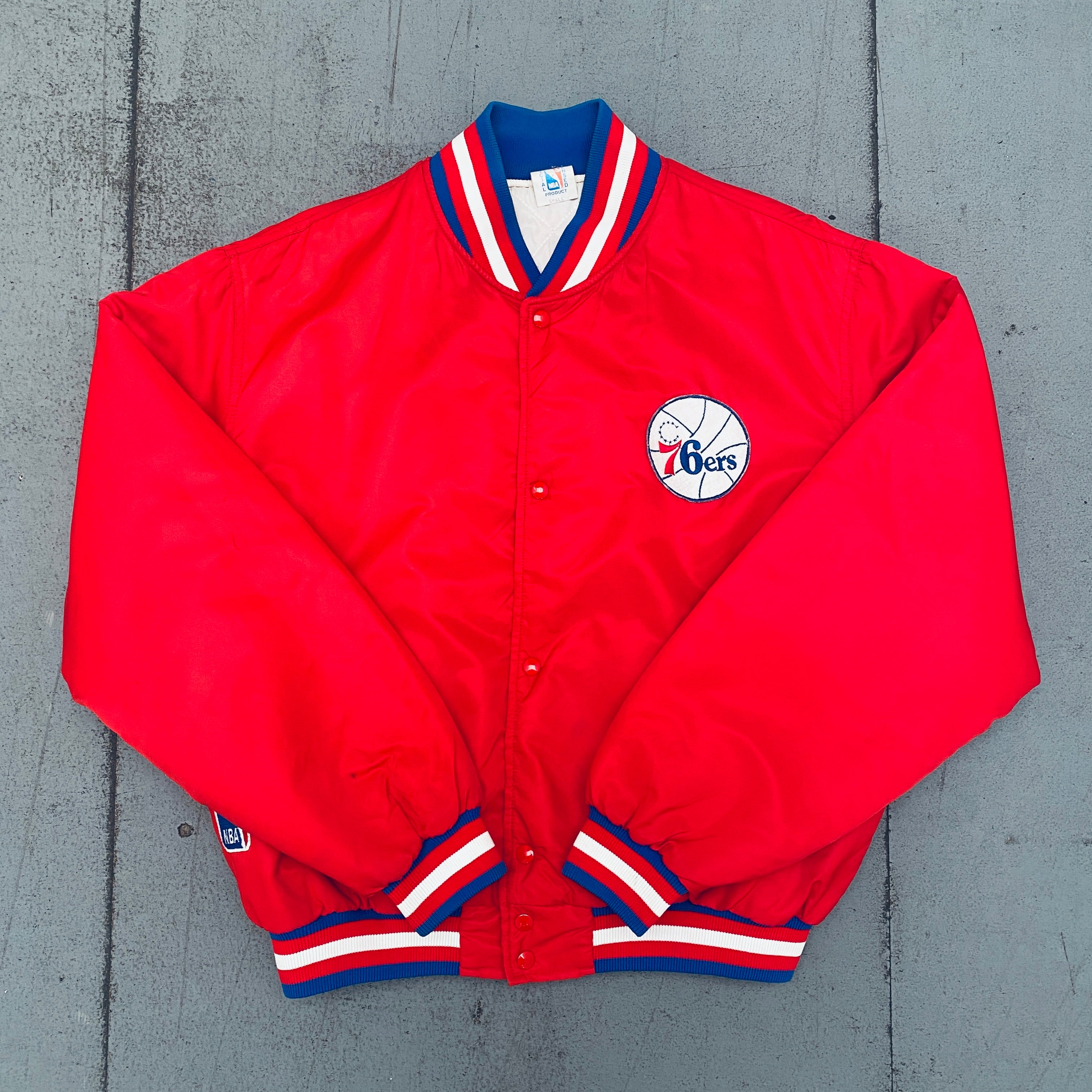 Philadelphia 76ers Vintage 1980s NBA Bomber Jacket for Men - Retro Basketball Fan Gift & Streetwear Fashion