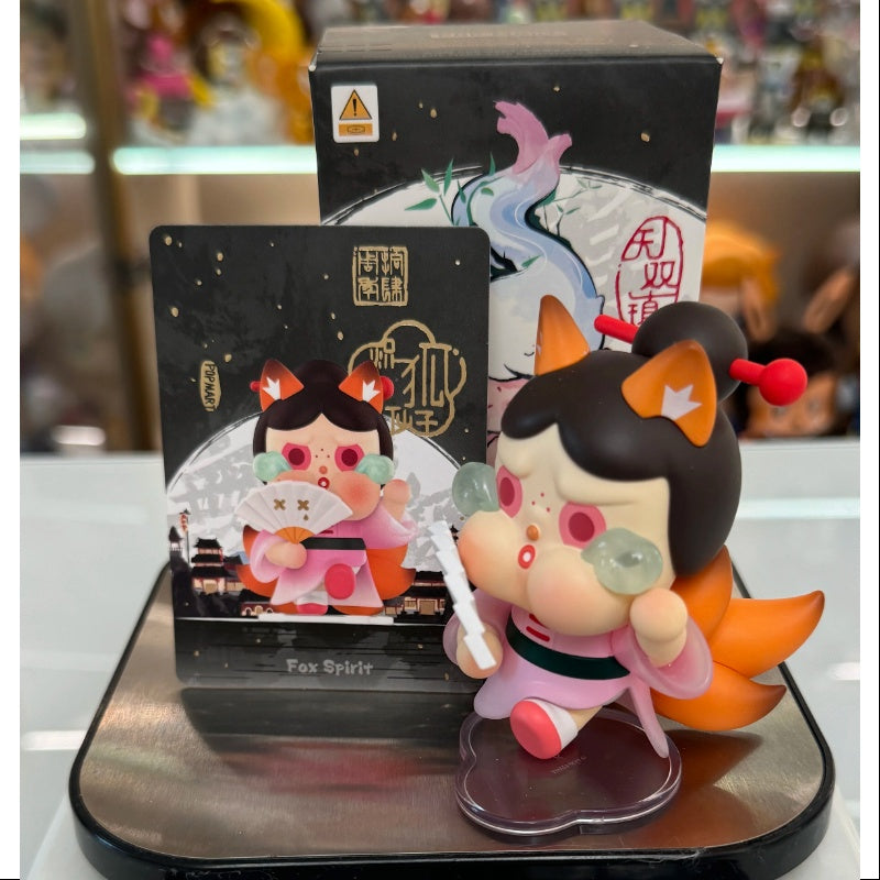 Limited Edition Crybaby Matchless Pop Mart 14th Anniversary Fox Spirit Collectible Figure - Perfect for Anime Fans, Gift Giving & Display Collections