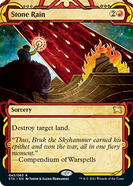Magic: The Gathering - Stone Rain - Foil Etched Card - Strixhaven: Mystical Archives - MTG Collectible for Deck Building & Gaming