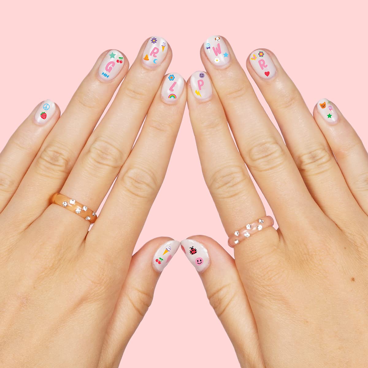 Fetti Kids Nail Stickers - 816 Decals for Girls | Birthday Party Favors, DIY Nail Art, Home Activity Kit, Cute Nail Transfers (Groovy, Princess, Girl Power Designs) - Perfect for Easter Basket Stuffers, Sleepovers & Girls' Night Out
