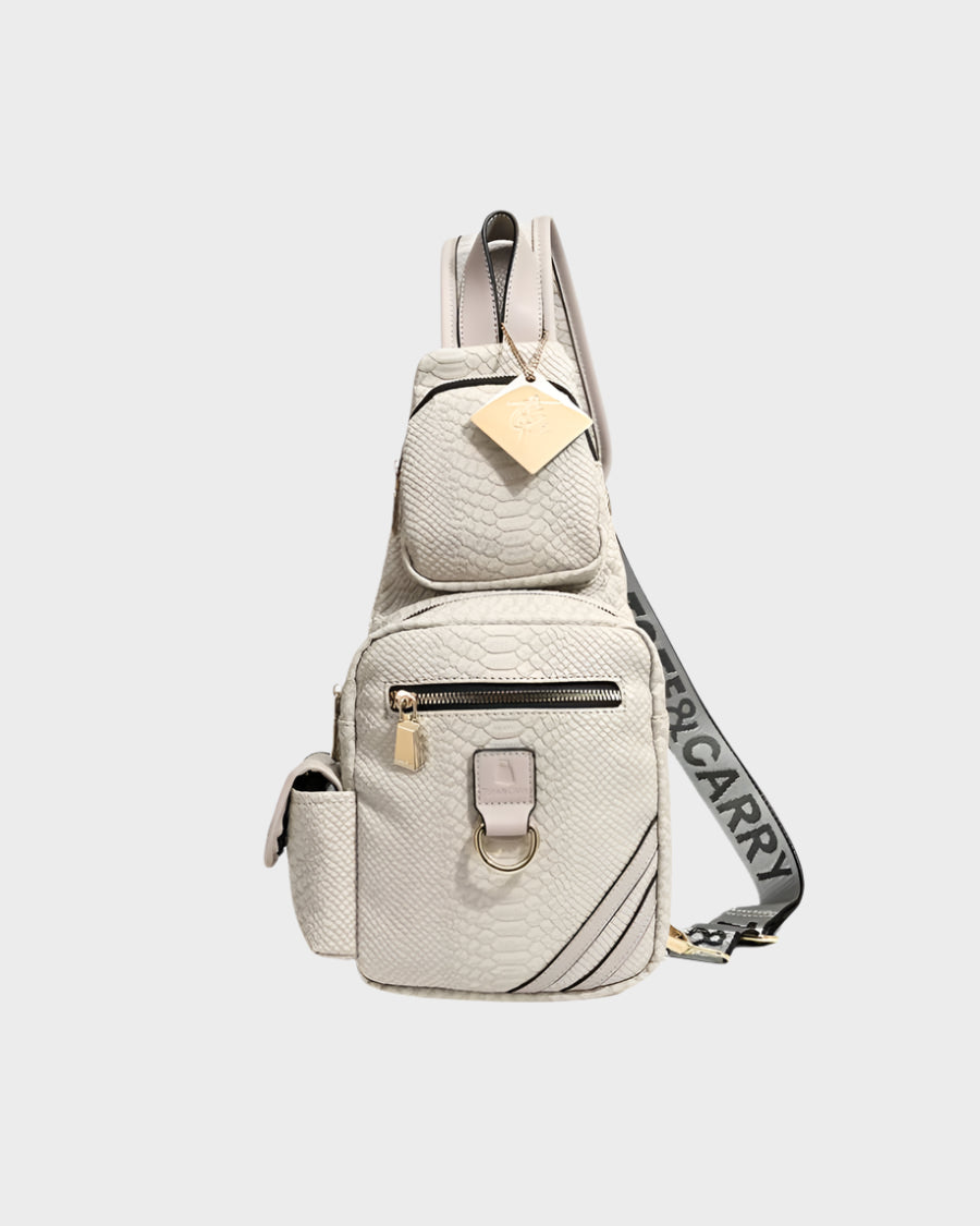 Apollo 1 Tear Drop Crossbody Bag in Grey - Stylish & Compact Shoulder Purse for Women, Perfect for Travel, Shopping & Everyday Use