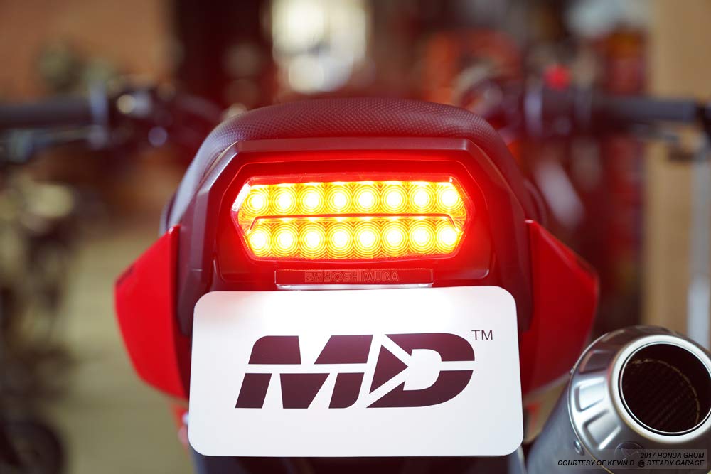 Smoke Lens Sequential LED Tail Lights for Honda Grom 125 (2014-2020) - Upgrade Your Bike's Style & Visibility for Night Riding