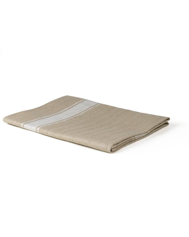 Premium Linen Kitchen Towel 50 x 70 cm - Rustic Checkered/White - Absorbent & Durable for Cooking, Baking & Dish Drying