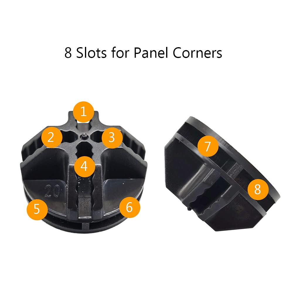 24 Pack Black Plastic Wire Cube Connectors for Modular Storage Grid - Organize Closet, Shelving & DIY Storage Solutions