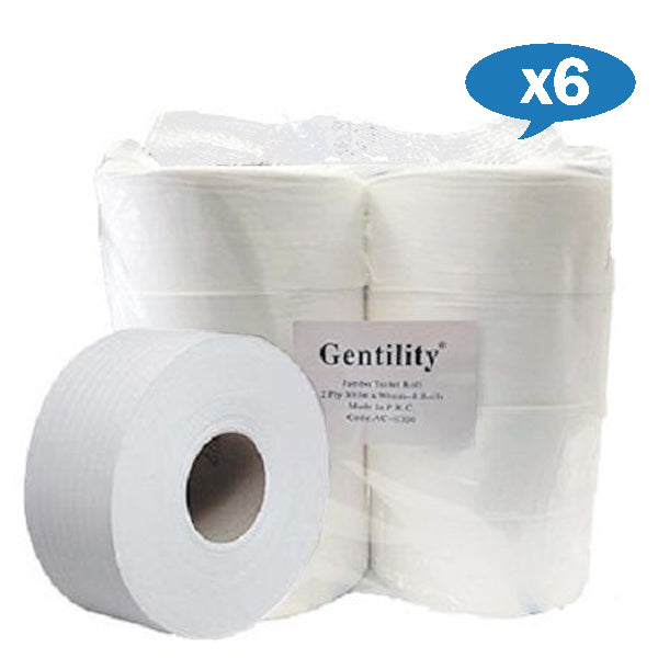 Premium 2-Ply Jumbo Virgin Toilet Paper Roll - 300m (984ft) Soft & Strong Bulk Wholesale - Ideal for Homes, Offices & Commercial Restrooms