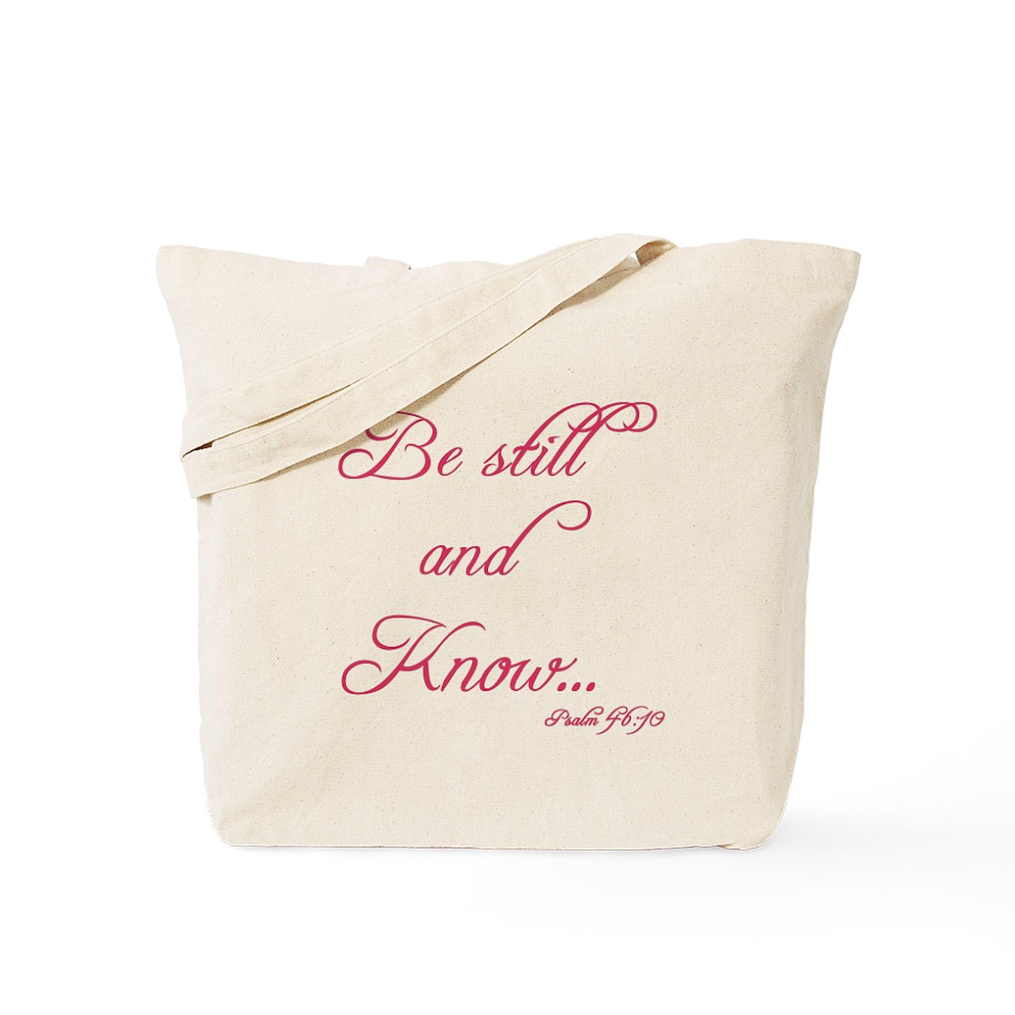 Be Still And Know Tote Bag - Natural Canvas Reusable Shopping Bag for Groceries, Beach & Daily Use | Eco-Friendly Cotton Tote with Inspirational Quote