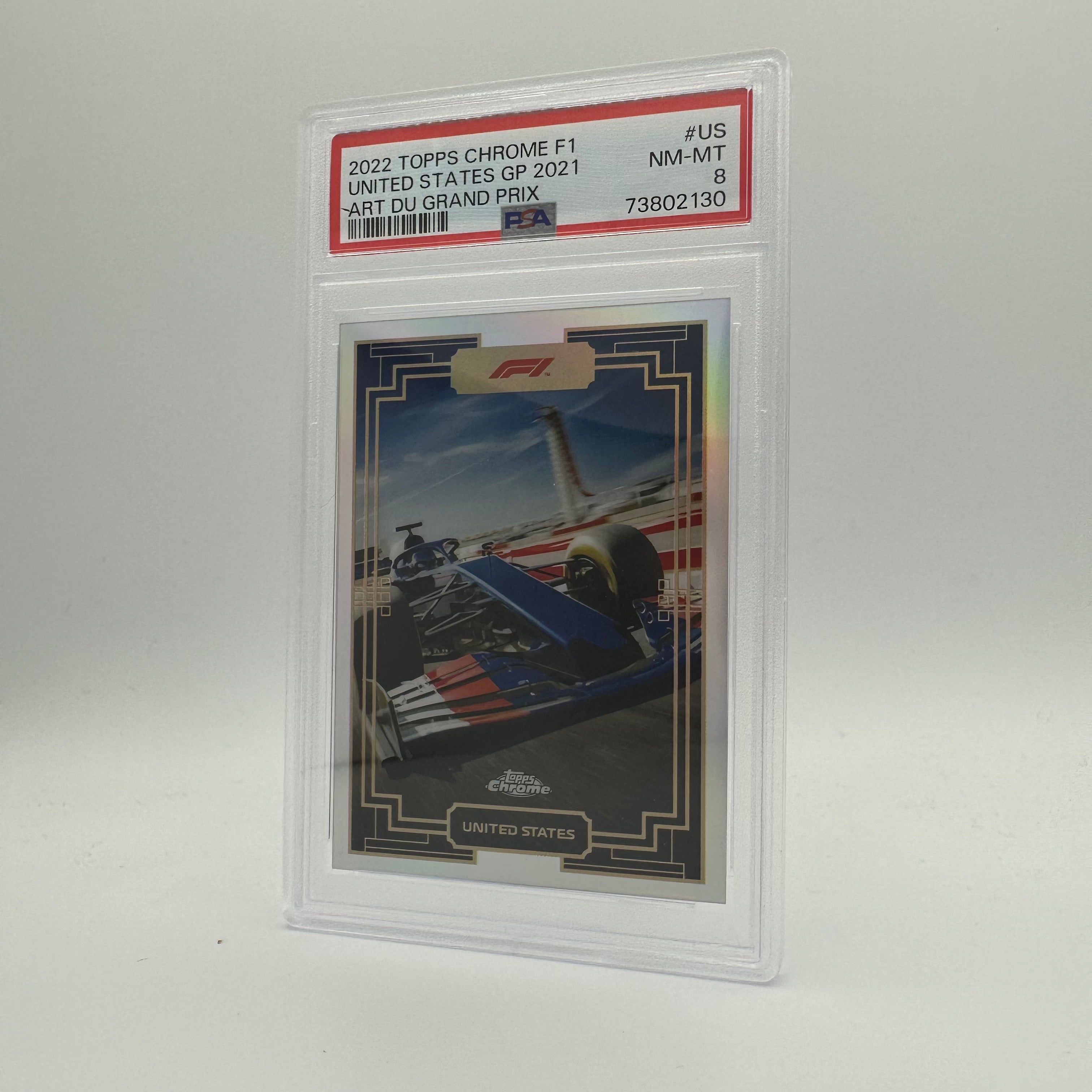 PSA 8 Graded Art du Grand Prix #US United States GP 2021 Formula 1 Racing Collectible - Perfect for F1 Fans, Memorabilia Display & Sports Decor