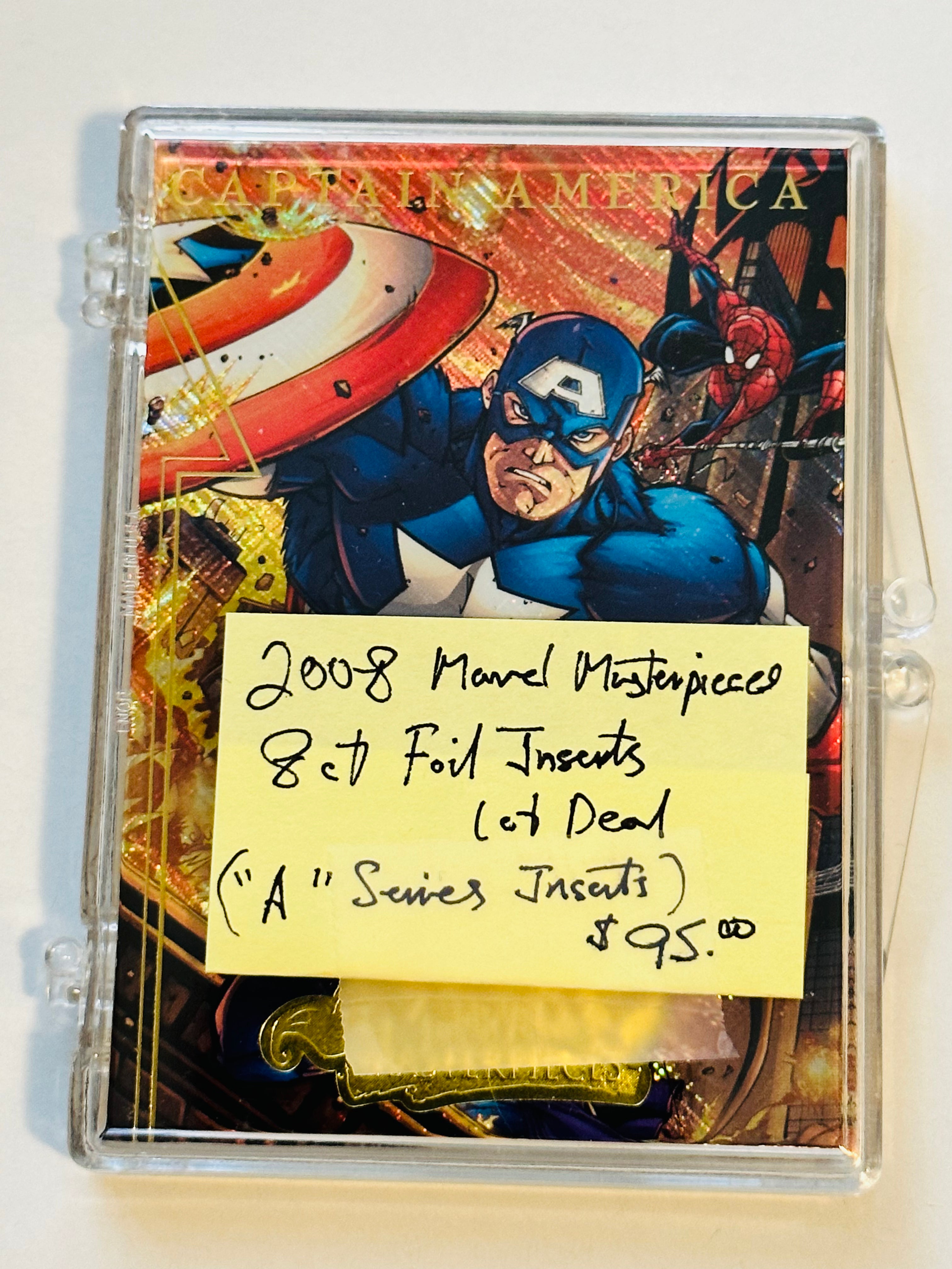 2008 Marvel Masterpieces Series 8 Trading Cards Lot - Complete A Insert Set for Collectors | Perfect for Comic Book Fans & Card Collectors