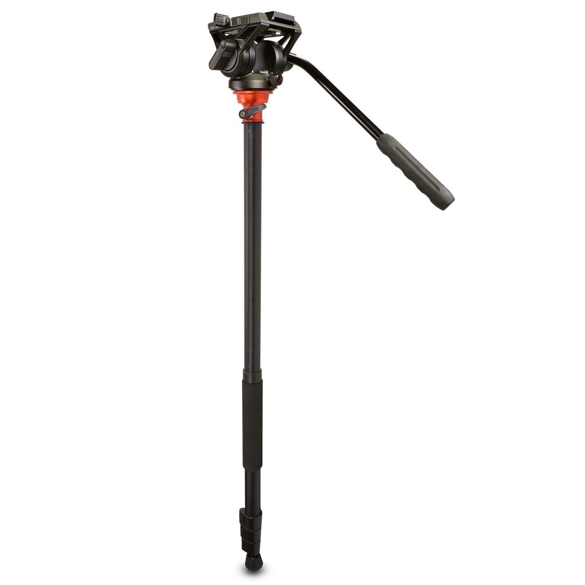 Padcaster 4-Section Carbon Fiber Tripod & Monopod with Fluid Head - Professional Video & Photography Equipment for Vloggers, YouTubers and Content Creators - Perfect for Outdoor Shooting, Live Streaming and Studio Work
