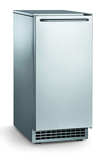 Ice-O-Matic GEMU090 Pearl Commercial Ice Maker Machine - 90 lbs Daily Output, Air-Cooled Condenser, Stainless Steel Housing, 115V Plug-in, Quiet Operation - Perfect for Restaurants, Bars, and Home Use