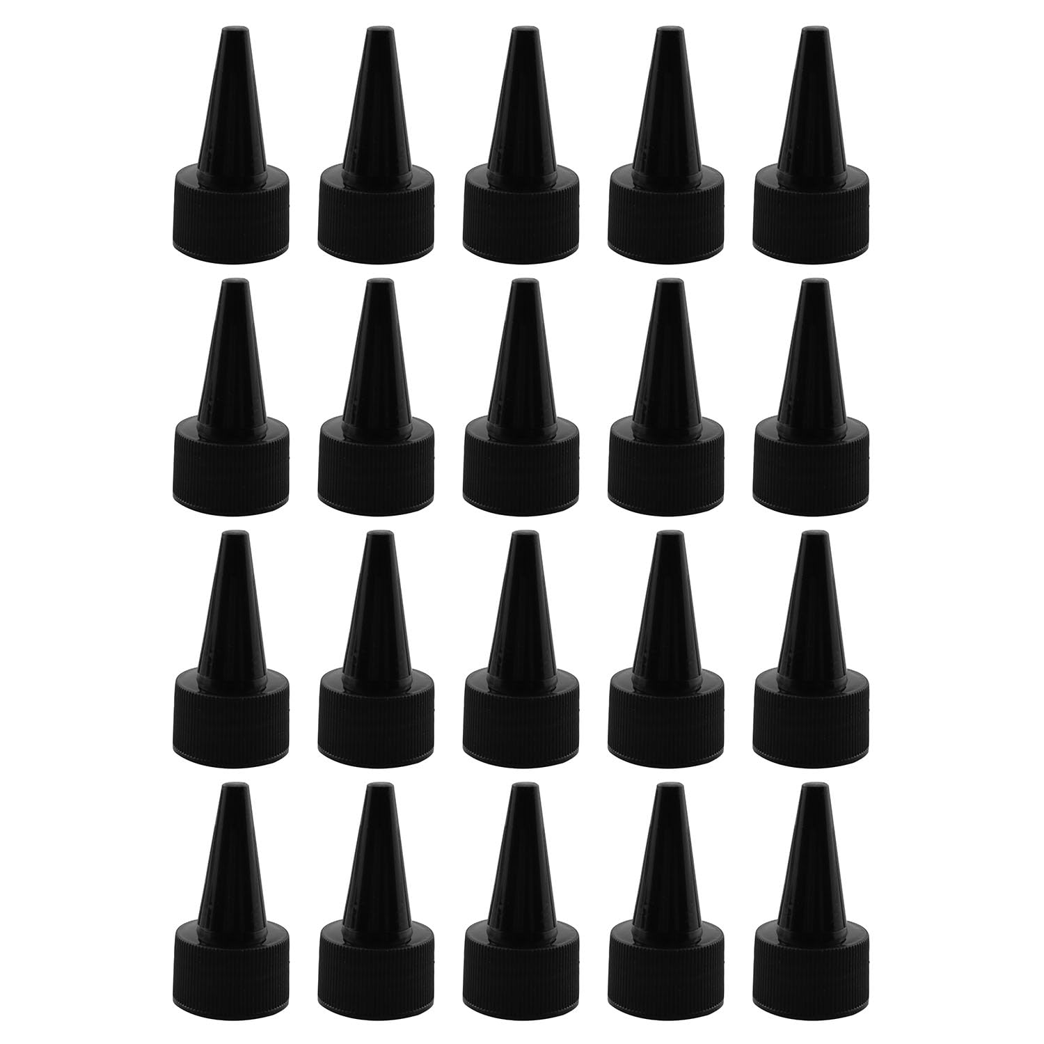 20PCS 20-Thread Twist Top Caps - Replacement Dispensing Caps for Squeeze Bottles & Angelus Paint Bottles - Perfect for Art Supplies, DIY Crafts, and Cosmetic Containers