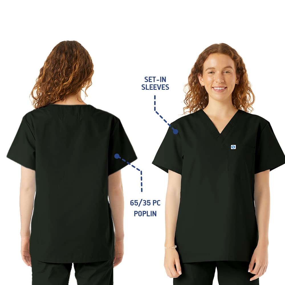 Premium Unisex V-Neck Scrub Top for Doctors & Nurses - Comfortable Medical Workwear for Hospital, Lab & Yoga | Ideal for Healthcare Professionals & Clinical Settings