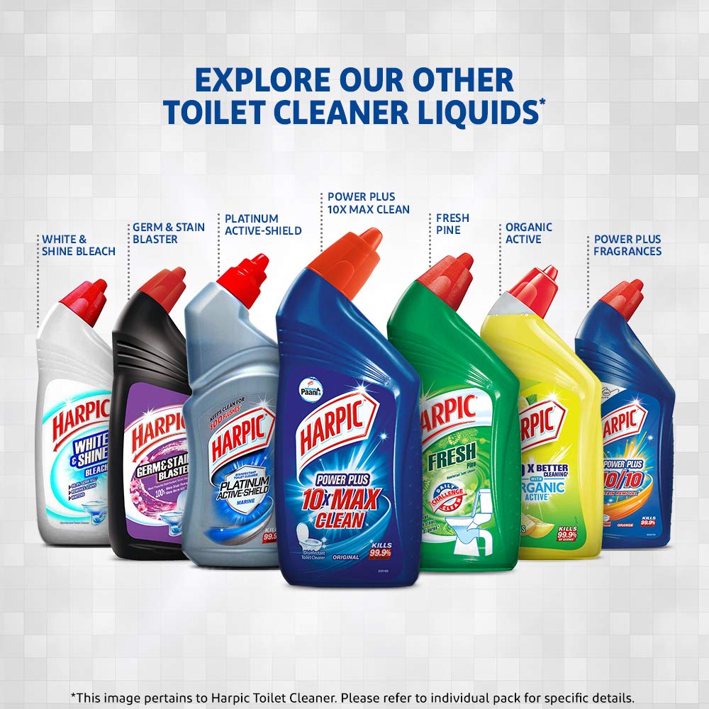 Harpic Original Disinfectant Toilet Cleaner Liquid - 500ml | Powerful Germ-Killing Formula for Sparkling Clean Toilets | Ideal for Bathroom, Restroom & Household Cleaning