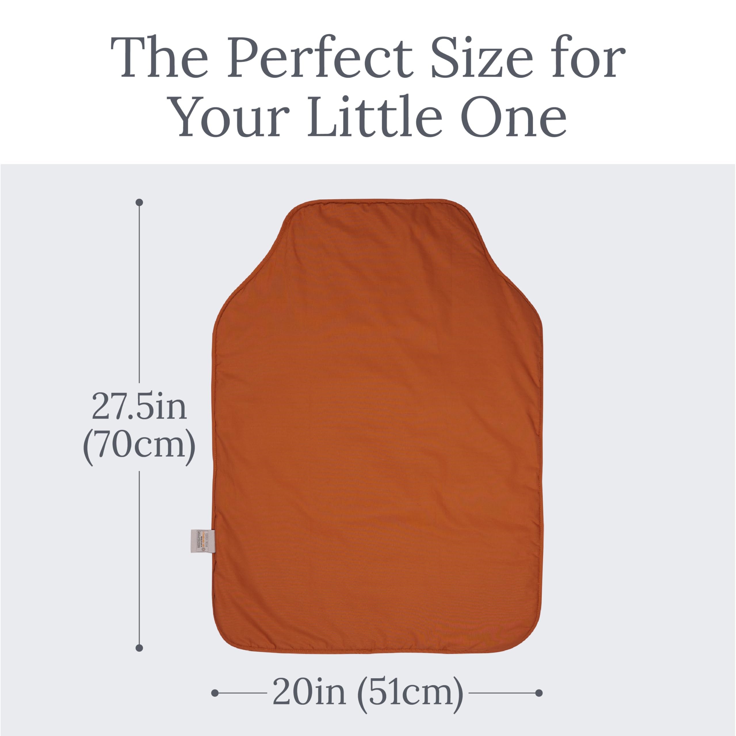 Natemia Portable Diaper Changing Pad - Lightweight, Soft & Machine Washable Organic Cotton Foldable Baby Changing Mat for Travel, Nursery & On-the-Go Parents