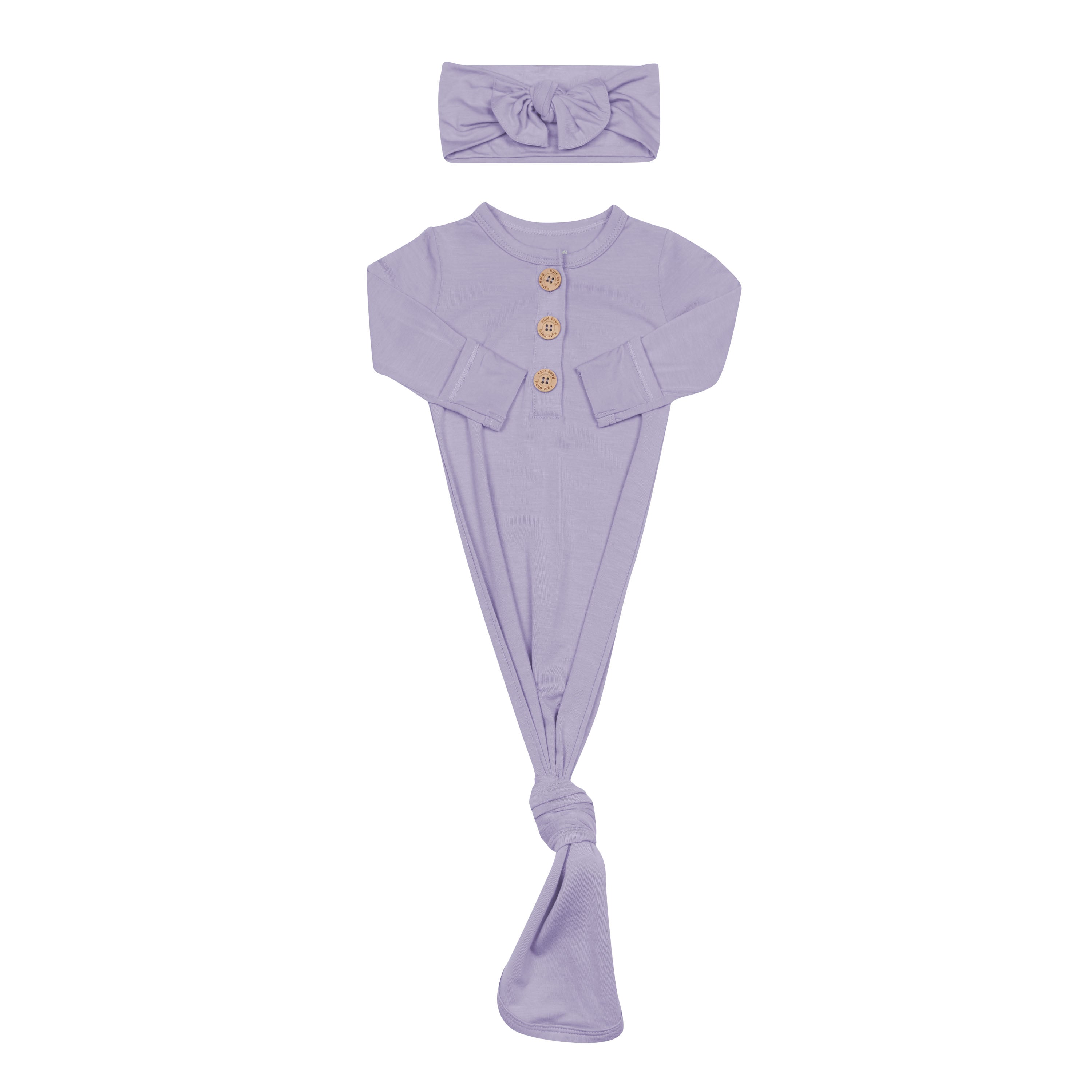 Elegant Knotted Gown with Bow Set in Taro Color - Perfect for Weddings, Parties & Special Occasions