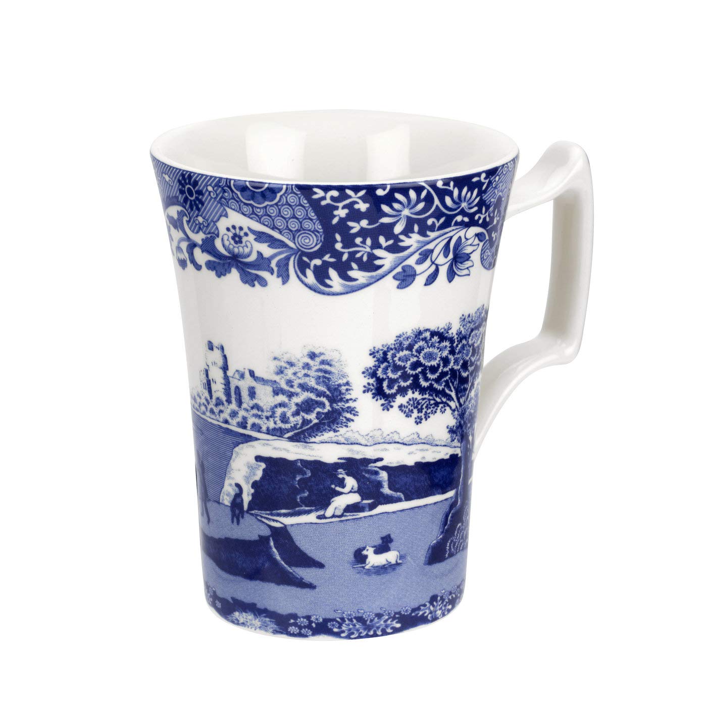 Portmeirion BLI5123 White Ceramic Coffee Mugs - Elegant Tea & Coffee Cups for Home, Office, and Gifting - Perfect for Morning Brews, Afternoon Tea, and Housewarming Presents