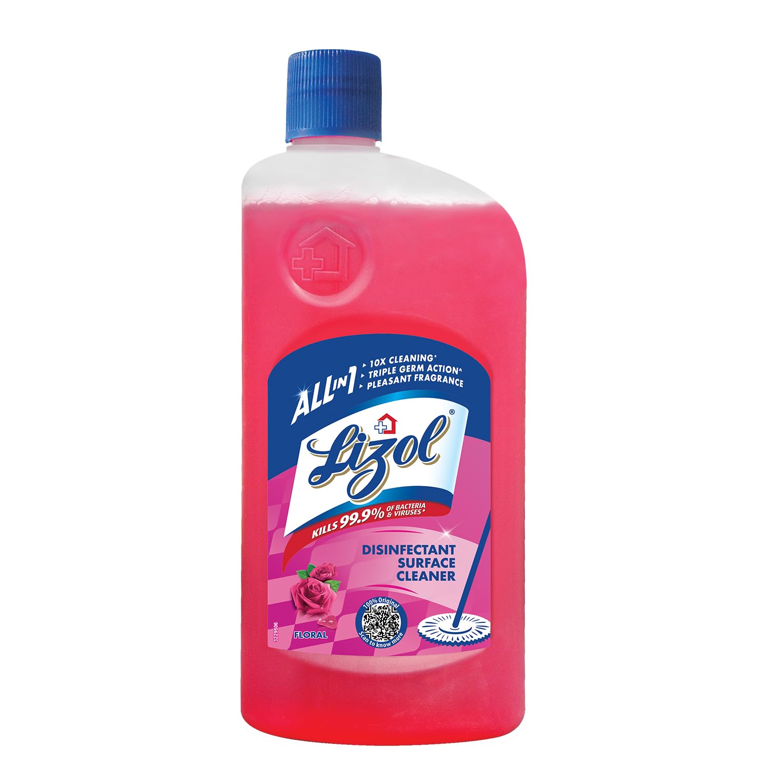 Lizol 1 Liter Floral Scent Disinfectant Floor Cleaner Liquid - Kills 99.9% Germs & Bacteria | All-Purpose Surface Cleaner for Tile, Wood & Marble Floors | Works with All Mop Types | Home, Kitchen & Bathroom Cleaning | India's #1 Trusted Floor Cleaner