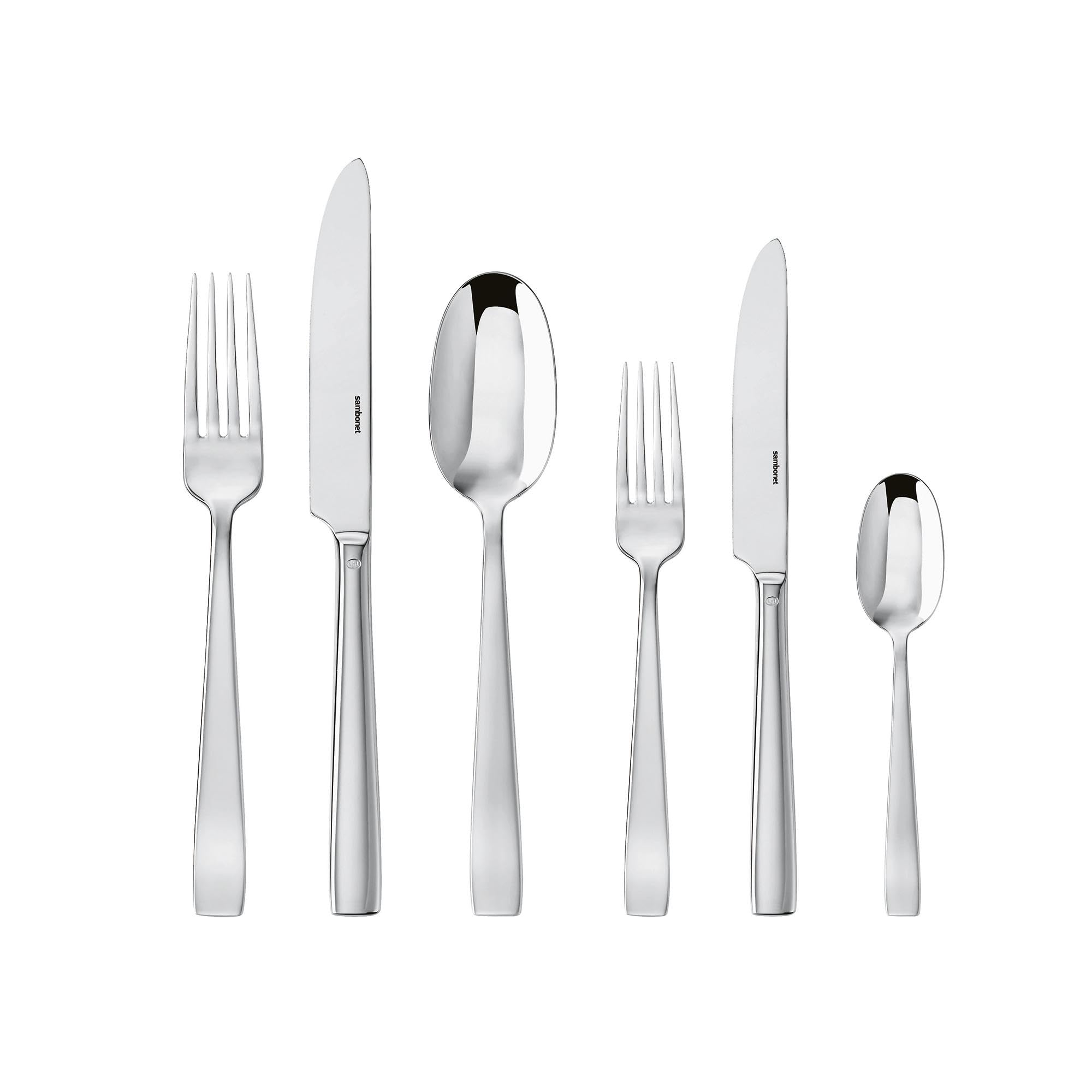 Sambonet 62512-83 36-Piece Stainless Steel Cutlery Set - Premium Flatware for Dining, Kitchen & Entertaining - Includes Forks, Knives & Spoons for Everyday Use & Special Occasions