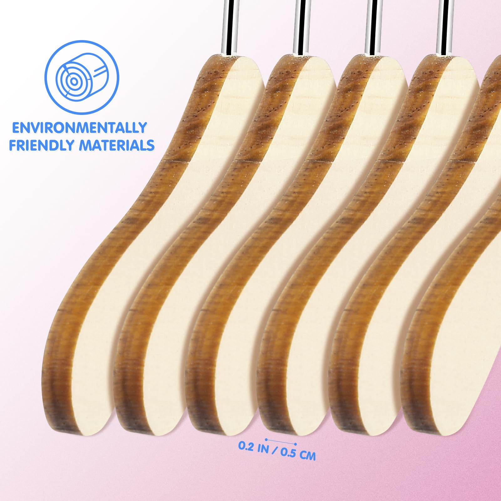 Balacoo 10 Pack Small Wooden Pet Clothes Hangers for Dogs, Cats & Dolls - Durable Dog Closet Organizer Hangers for Pet Apparel Storage - Perfect for Organizing Pet Clothes in Closet or Wardrobe