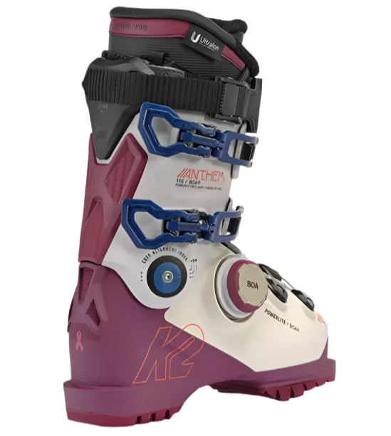 K2 Women's Anthem 115 BOA Ski Boots 2025 - Lightweight Performance Ski Boots for Women with BOA Closure System - Perfect for All-Mountain Skiing and Freeride Adventures