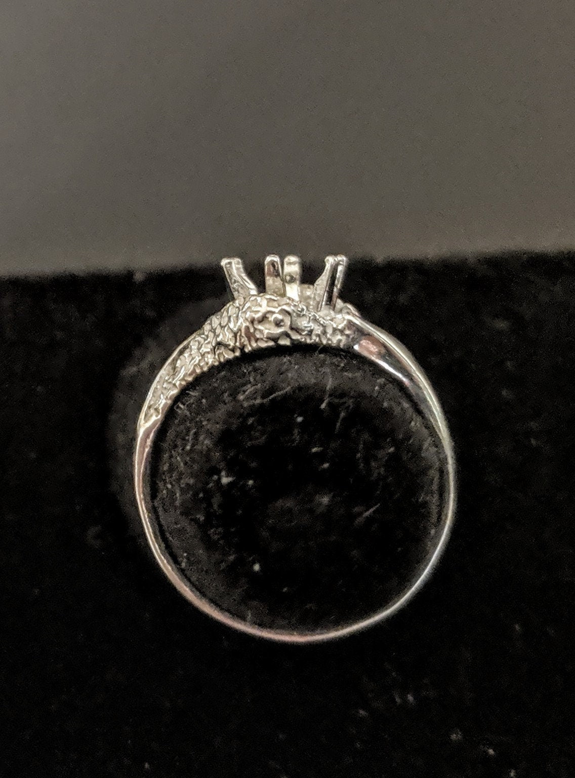 Solid Sterling Silver or 14kt Gold 4-6mm Round Textured Semi-Swirl Pre-Notched Blank Ring Size 6-8 | Jewelry Making Supplies for DIY Crafting & Engagement Ring Settings