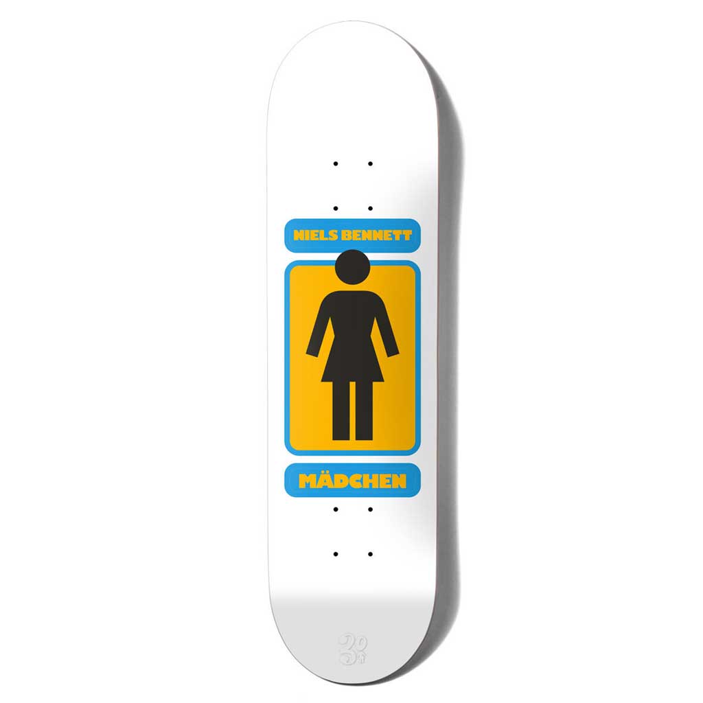 Girls Bennet 93 TIL 8.25 Skateboard Deck - Perfect for Street Skating, Tricks & Park Riding | High-Performance Skateboard for Girls & Women