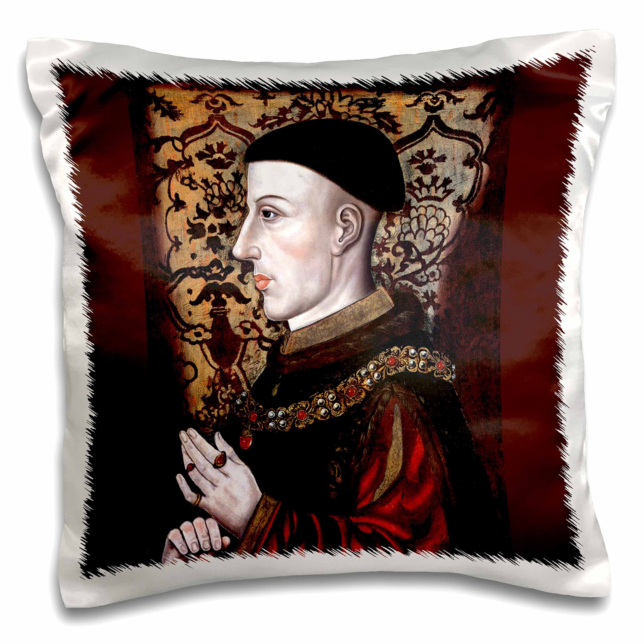 16x16 Inch Henry V King of England Late 16th Century Historical Throw Pillow Cover - Home Decor, Living Room, Bedroom Decorative Cushion Case