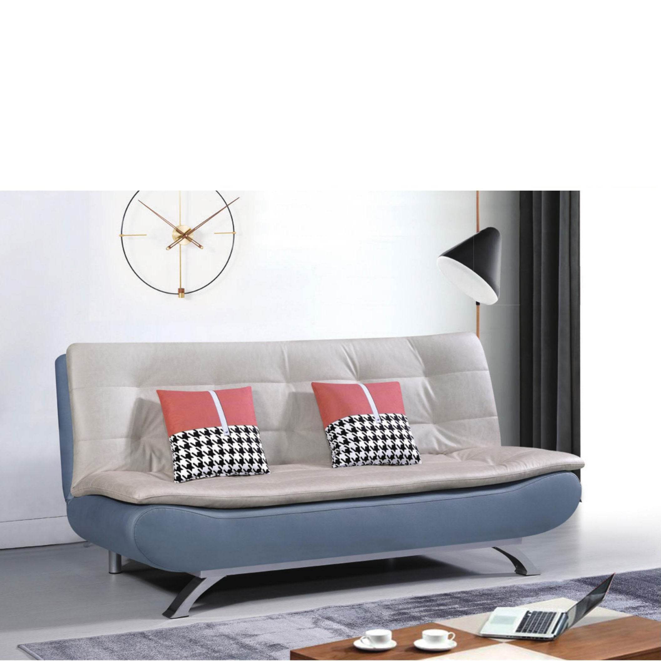 Comfortable Izzie Leathaire Sofa Bed - 74 Inch Convertible Sleeper Couch for Small Spaces | Perfect for Guest Rooms, Apartments & Home Offices