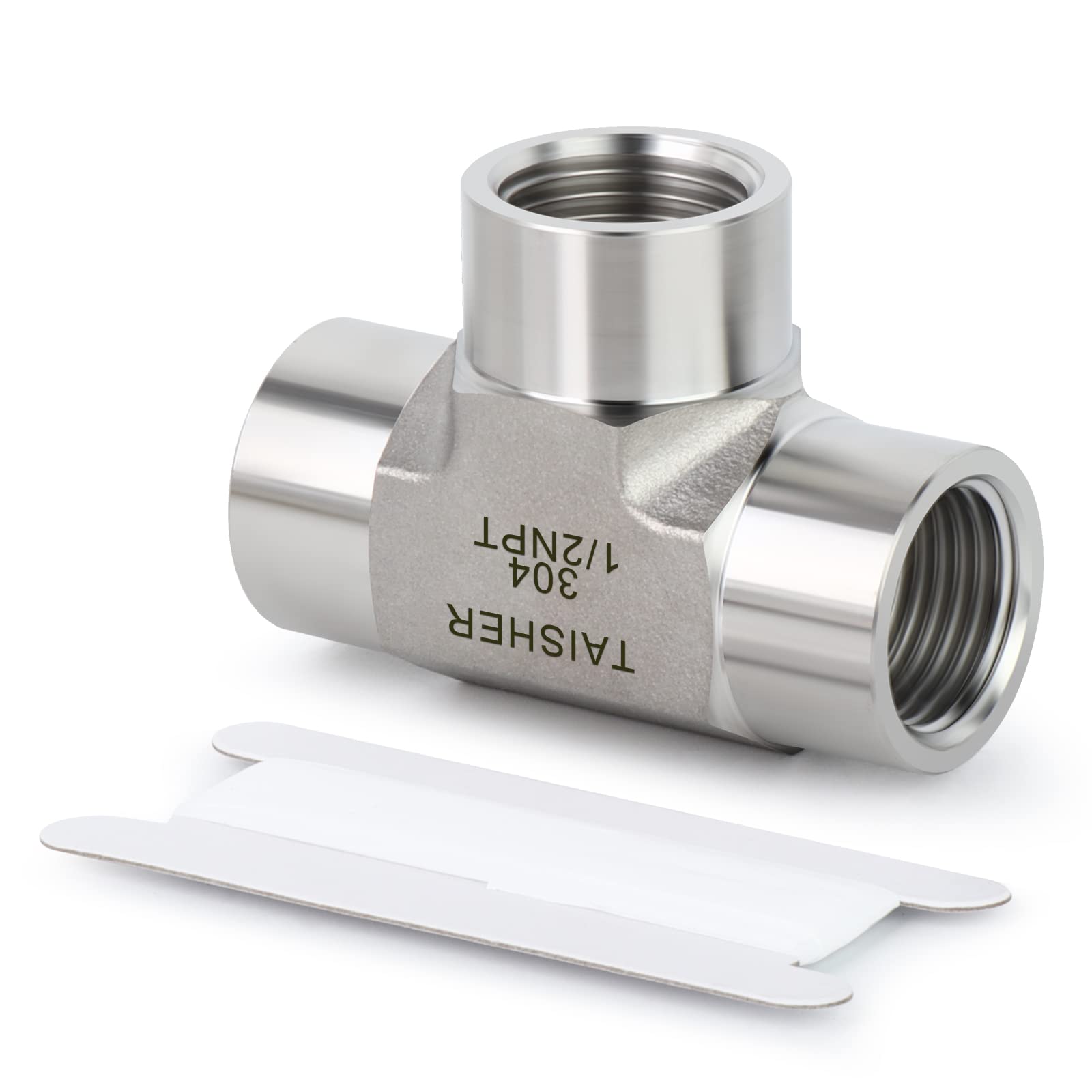 304 Stainless Steel Tee Pipe Fitting 1/2