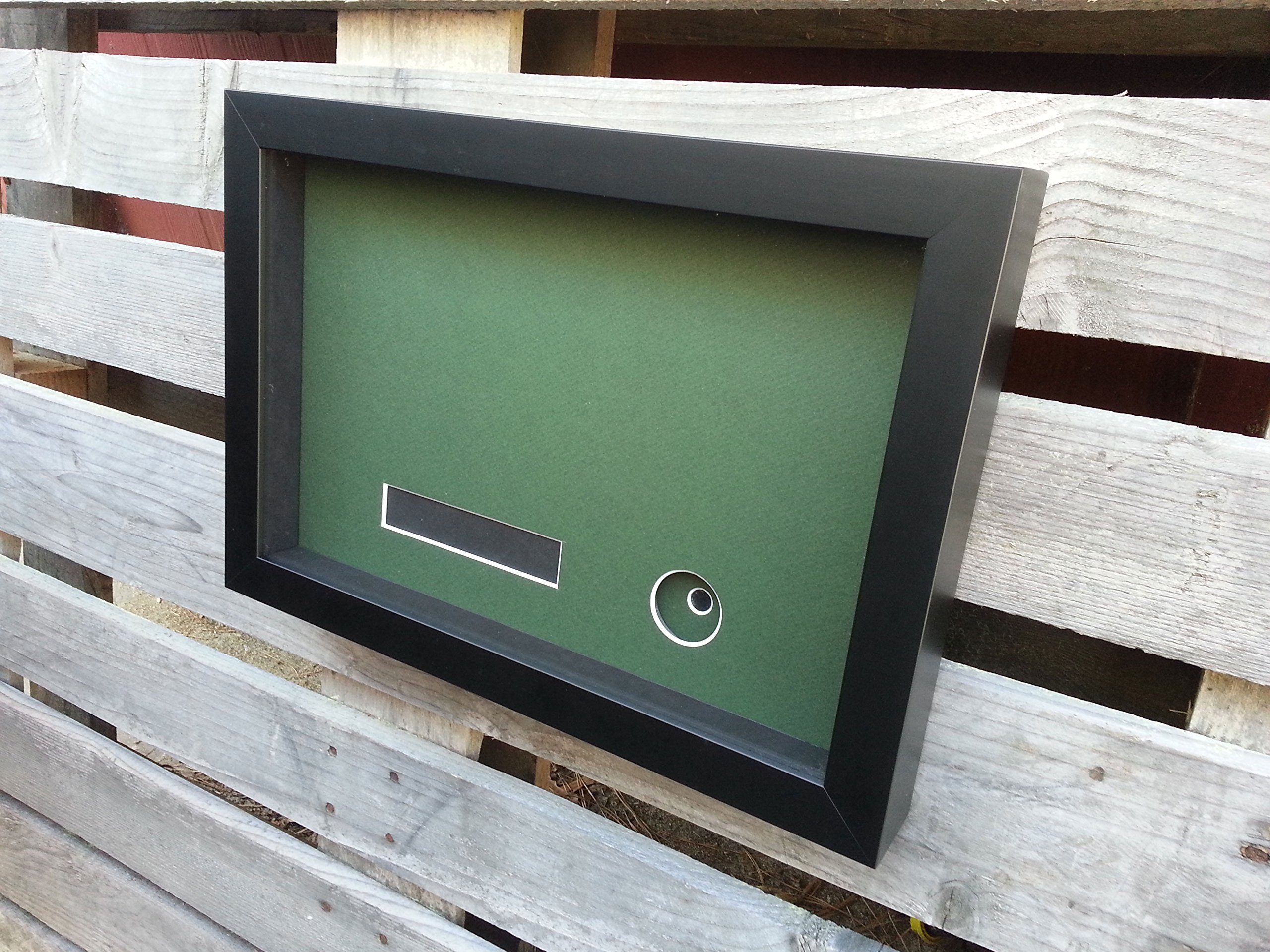 10x15 Black Golf Scorecard Shadowbox Frame - Hole in One Display Case for Golf Balls & Scorecards (Holds up to 5x12 Cards, Green Mat Included) - Perfect for Golf Tournaments, Clubhouse Displays & Memorabilia Collections