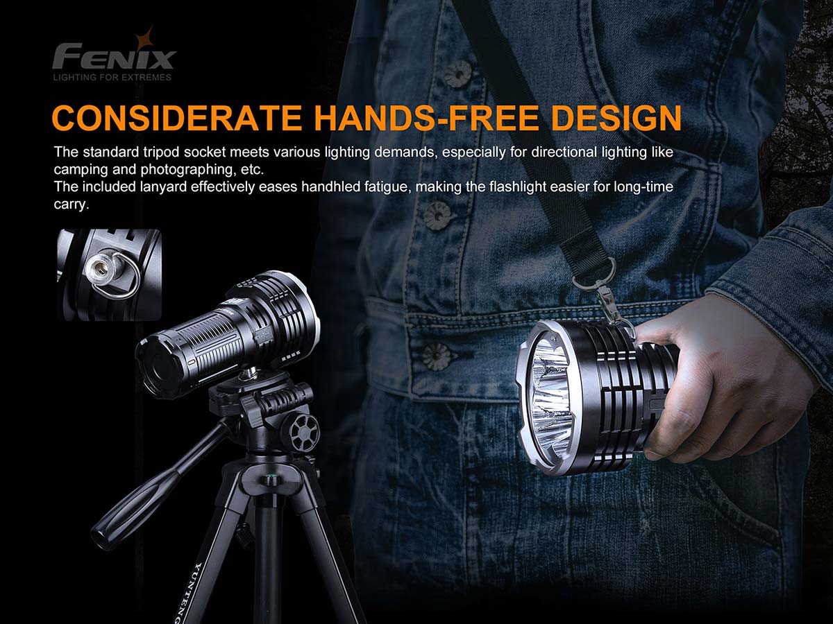 Fenix LR50R Rechargeable Flashlight - 12000 Lumen Ultra Bright LED Spotlight for Camping, Hiking, Emergency & Outdoor Adventures
