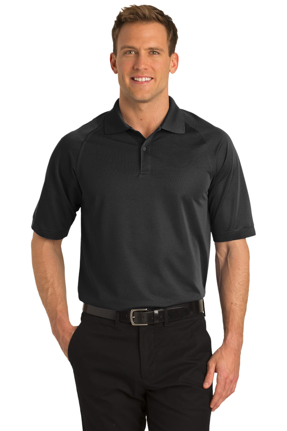 Port Authority Men's Tall Dry Zone Ottoman Polo Shirt - Moisture Wicking, Breathable Performance Polo for Work, Golf & Casual Wear