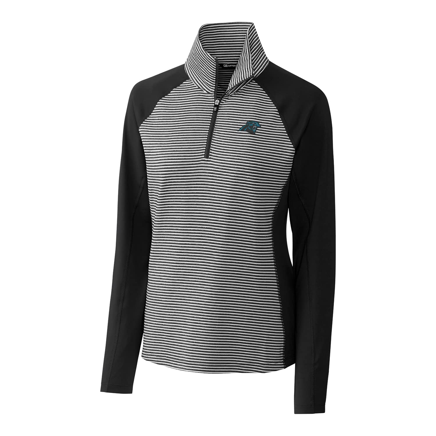 Cutter & Buck Women's NFL Forge Tonal Stripe Half-Zip Pullover Jacket - Official Licensed Football Outerwear for Game Day & Casual Wear