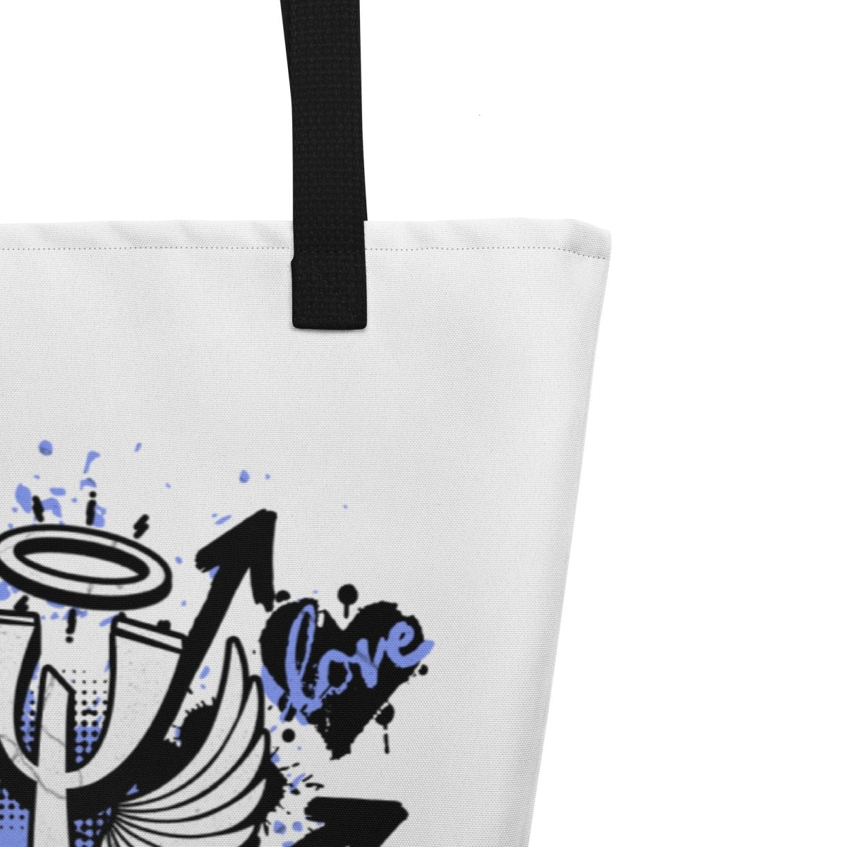 Stay Sober Graffiti Print Large Tote Bag - Stylish & Spacious for Shopping, Beach, Work & Daily Use