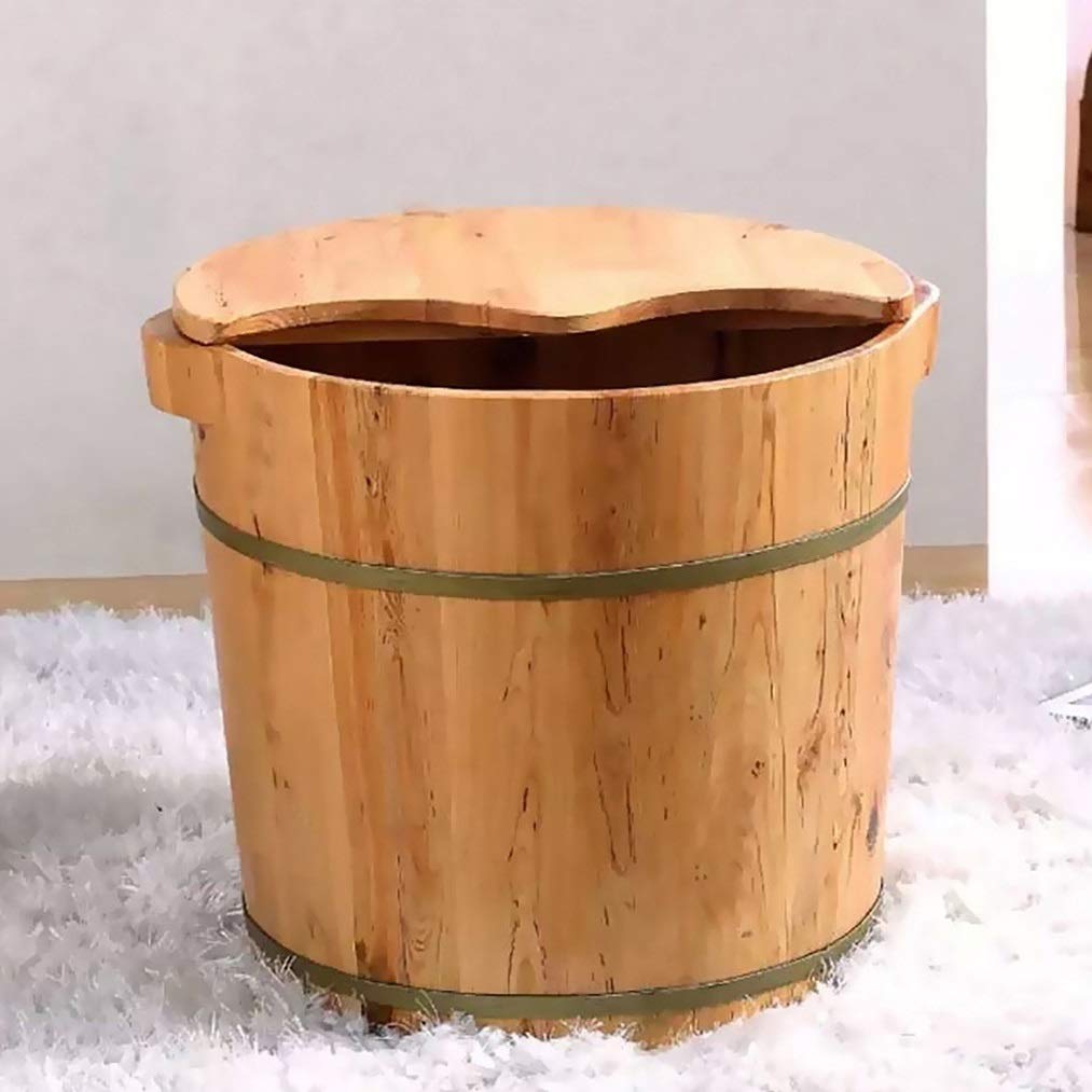 Relaxing Wooden Foot Bath Tub for Home Spa - Portable Foot Massage Sauna Tub with Sauna Accessories, Perfect for Stress Relief & Relaxation After Work or Travel