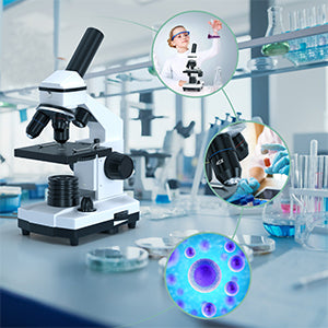 100X-2000X High Power Compound Microscope with Prepared Slides - Perfect for Kids, Students & School Science Labs | Ideal for Biology, Botany & Lab Experiments