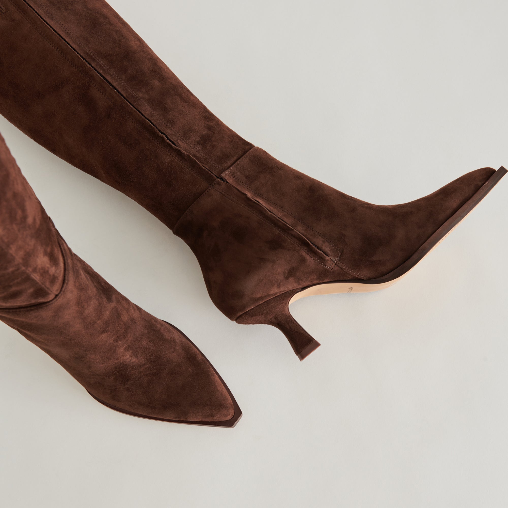 AUGGIE Wide Calf Boots for Women - DK Brown Suede Mid-Calf Booties | Comfortable & Stylish for Fall, Winter & Casual Outfits