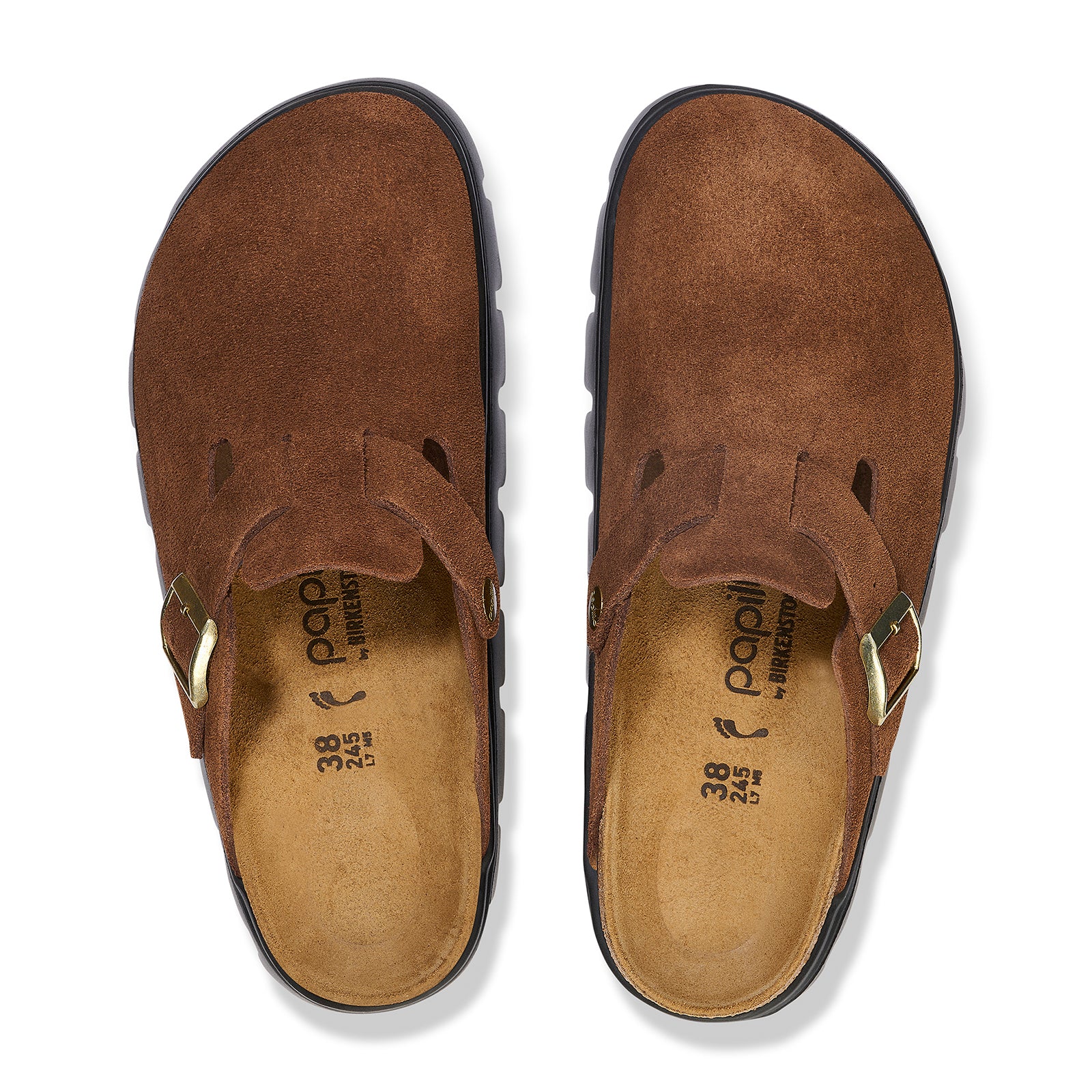 Birkenstock Boston Chunky Narrow Clog for Women - Dark Tea Suede | Comfortable Slip-On Shoes for Home, Office & Casual Wear