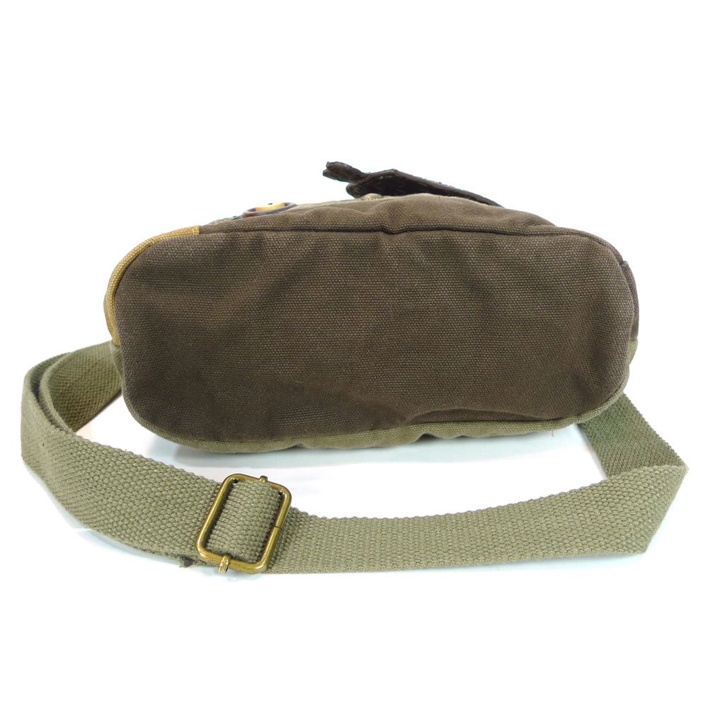 Chala Fox Patch Crossbody Canvas Handbag - Olive Green - Stylish & Durable for Women's Daily Use, Travel & Casual Outings