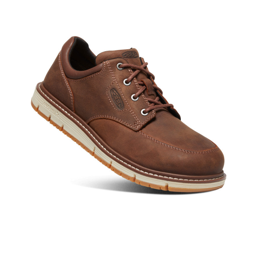 Men's San Jose Oxford Aluminum Toe Work Shoes - Gingerbread/Off White - Durable Safety Shoes for Construction, Warehouse & Industrial Work