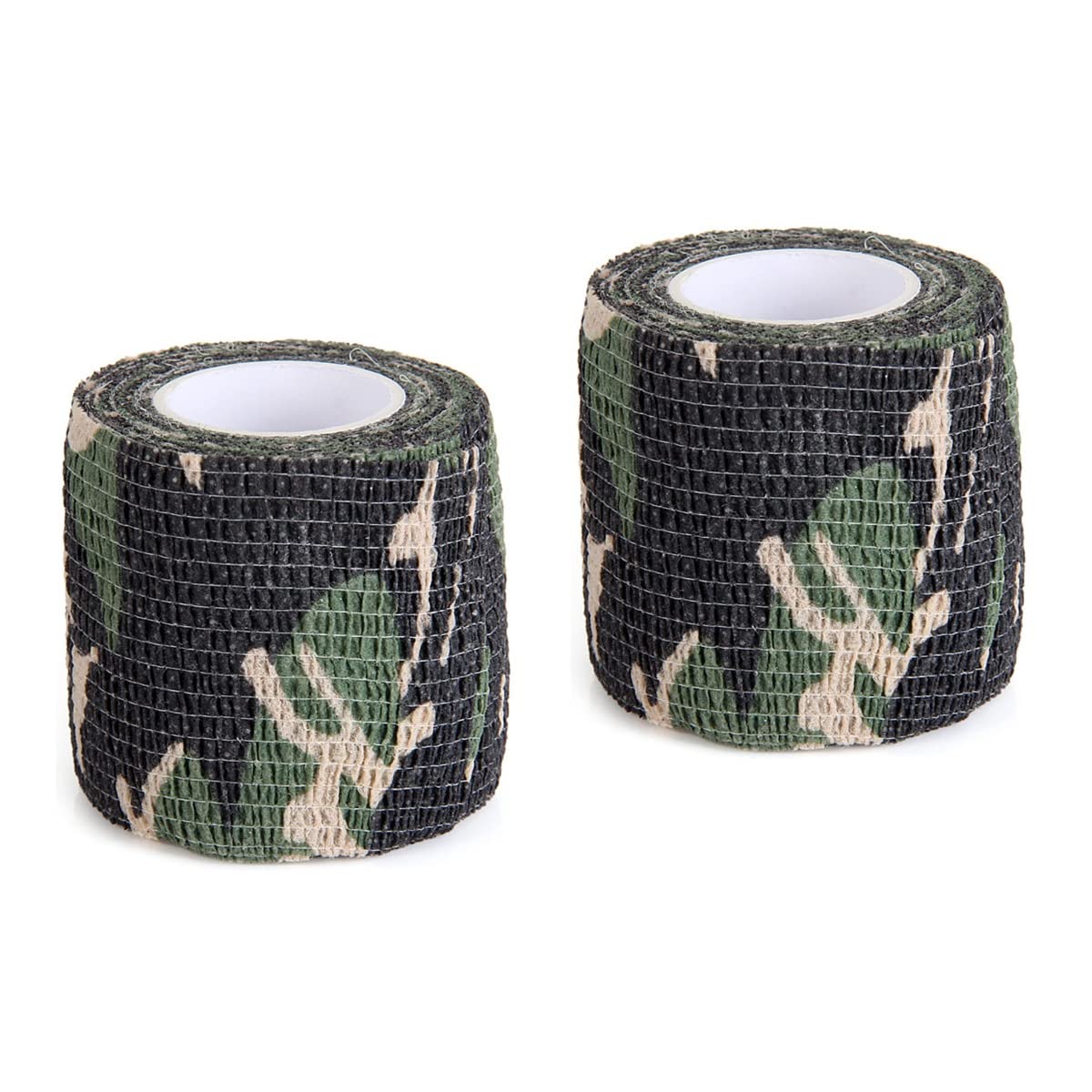 Self Adhesive Camouflage Tape Wrap - 2 Pack Outdoor Hunting Camo Tape, Stretchable Cohesive Bandage for Hunting Gear, Bikes, Guns & Outdoor Equipment - Perfect for Camouflaging, First Aid & Gear Protection